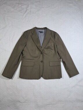 Brooks Brothers Olive Green Khaki Single Breasted Blazer Jacket
